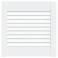 VidaXL Kastdeur met lamellen 39,5x39,4 cm massief grenenhout wit - thumbnail