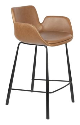 Zuiver Barstoel 'Brit' PU leder (zithoogte 68cm)