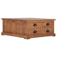 VidaXL Salontafel 68x68x30 cm massief teakhout - thumbnail