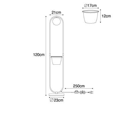 QAZQA Art Deco vloerlamp goud met wit glas - Isabella QAZQA Art Deco vloerlamp goud met wit glas - Isabella