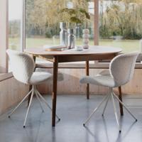 Zuiver Twist Uitschuifbare Eettafel Rond 120|160 cm Walnoot - Bruin - thumbnail