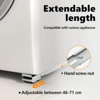 VidaXL Wasmachinebasis 2 pcs zilver 72 x 5 x 4,5 cm roestvrij staal - thumbnail