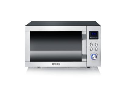 Severin MW 7777 Magnetron RVS, Zwart (mat) 900 W Grillfunctie