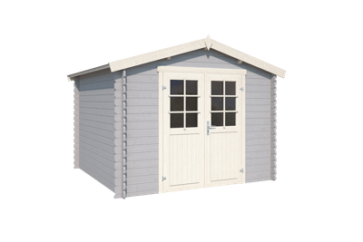 Blokhut Norah 275x230 Platinum Grey-Wit Outdoor Life - Outdoor life