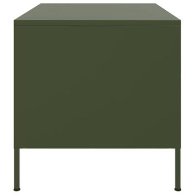 Salontafel 68x50x50,5 cm koudgewalst staal olijfgroen