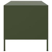 Salontafel 68x50x50,5 cm koudgewalst staal olijfgroen - thumbnail