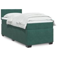 Boxspring met matras fluweel donkergroen 80x200 cm - thumbnail