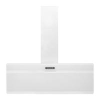 VidaXL Wandafzuigkap 90 cm staal en gehard glas wit - thumbnail
