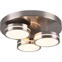 LED Plafondlamp - Plafondverlichting - Trion Franco - 25.5W - Warm Wit 3000K - 3-lichts - Dimbaar - Rond - Mat Nikkel - Aluminium - thumbnail