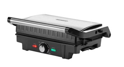 Contactgrill Zwart Zilver Vermogen 750 Watt Contactgrill Zwart Zilver Vermogen 750 Watt