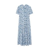 Mango gebloemde blousejurk blauw/wit/zwart - thumbnail