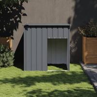 VidaXL Hondenhok met dak antraciet 110x103x109 cm gegalvaniseerd staal - thumbnail