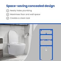 VidaXL Badkamer muursteun blauw 50 x 3 x 112 cm - thumbnail