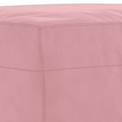 3-delige Loungeset met kussens fluweel roze - thumbnail