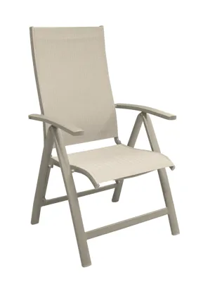 Tuinstoel Vito verstelbaar alu creme