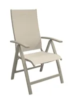 Tuinstoel Vito verstelbaar alu creme - thumbnail