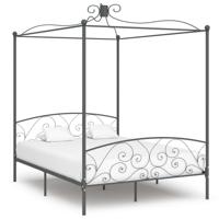 Hemelbedframe metaal grijs 180x200 cm - thumbnail