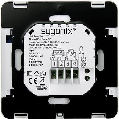 Sygonix SY-4500820 Draadloze kamerthermostaat Montagewijze: Inbouw (in muur) Weekprogramma 1 stuk(s)