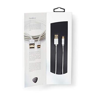 Nedis USB 2.0 Kabel A naar C 2 m zilver