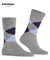 Burlington Manchester Katoenen Heren Sokken - Biologisch katoenen heren kousen met ruit print - thumbnail