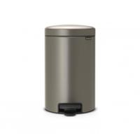 Brabantia NewIcon Pedaalemmer Metaal Platinum 12 Liter - thumbnail