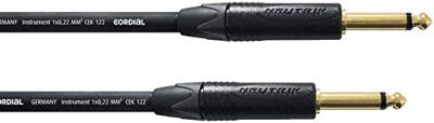 Cordial 14756 Jackplug Instrumenten Aansluitkabel [1x Jackplug male 6,3 mm (mono) - 1x Jackplug male 6,3 mm (mono)] 1.50 m Zwart Flexibel