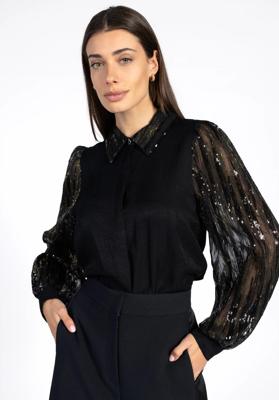 Aaiko Pillar Paillette Pes 522 Blouse 900 Black