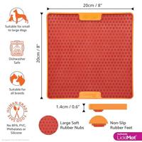 Voerbak voor honden Lickimat Orange Polypropyleen TPR - thumbnail