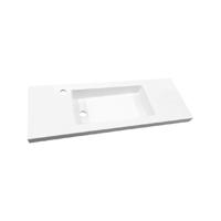 Wastafel Best Design Slim 120x35x5 cm Hoogglans Wit (met 1 kraangat) - thumbnail