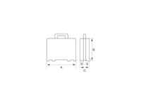 Bahco stevige koffer met wielen rubber | 4750RC021 - thumbnail