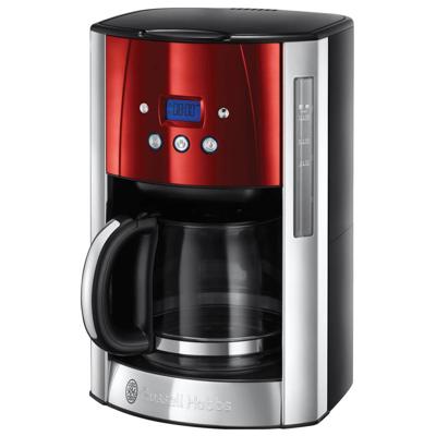 Russell Hobbs 23240-56 Luna Solar Red - Filterkoffiezetapparaat met glazen kan - Rood