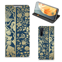 OPPO Reno3 | A91 Smart Cover Beige Flowers - thumbnail