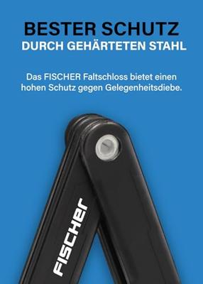 FISCHER FAHRRAD 85852 Vouwslot Zwart Sleutelslot