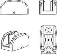 Verstelbare ondergeleider voor glasdeuren - thumbnail