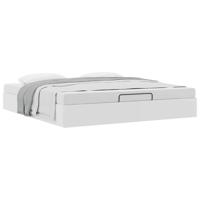 Bedframe zonder matras 180x200 cm kunstleer wit - thumbnail