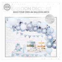 Globos Ballonnen boog set zilver - thumbnail