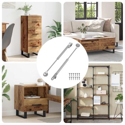 Hydraulische Gasveer 2 pcs Zilver 280 x 17 x 16 mm PP en IJzer