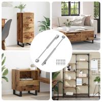 Hydraulische Gasveer 2 pcs Zilver 280 x 17 x 16 mm PP en IJzer - thumbnail