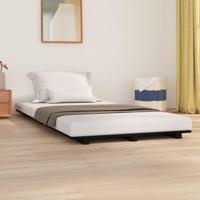 Bedframe massief grenenhout zwart 100x200 cm - thumbnail