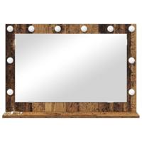 VidaXL Schmink spiegel rechthoekig met spiegel oudhout 80 x 55 x 18 cm - thumbnail