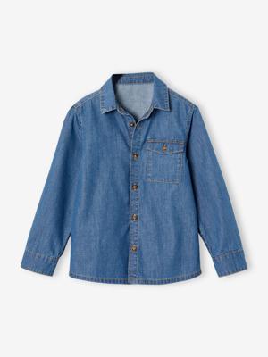 Jongenshemd van licht denim stone Jongenshemd van licht denim stone