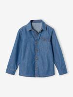 Jongenshemd van licht denim stone - thumbnail