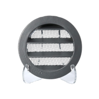 Rond Buitenluchtrooster Ø 80mm Aluminium Met Fijnmazig Muggengaas - thumbnail