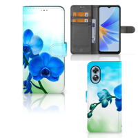 OPPO A17 Hoesje Orchidee Blauw - Cadeau voor je Moeder - thumbnail
