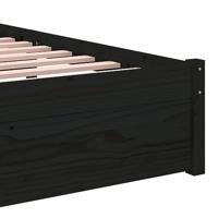Bedframe massief hout zwart 75x190 cm 2FT6 Small Single - thumbnail