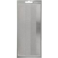 Creativ Company Stickers, randen, vel 10x23 cm, zilver, 1 vel - thumbnail
