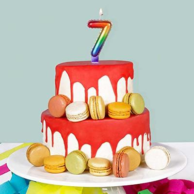 Kaarsje Regenboog Cijfer 1