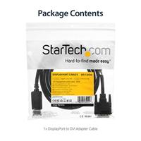StarTech.com 1,8 m DisplayPort naar DVI-kabel - DisplayPort naar DVI-kabel - DisplayPort-Monitorkabel - DP-kabel - DVI naar DisplayPort-Converter - 1920 x 1200 (DP2DVI2MM6) - thumbnail