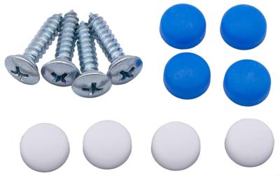 Dresselhaus kentekenplaatschroef assortiment "sb-mix" license plate number sb-m 4.8x19/ caps(blue+white)