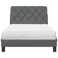 Bed met matras stof donkergrijs 100x200 cm - thumbnail